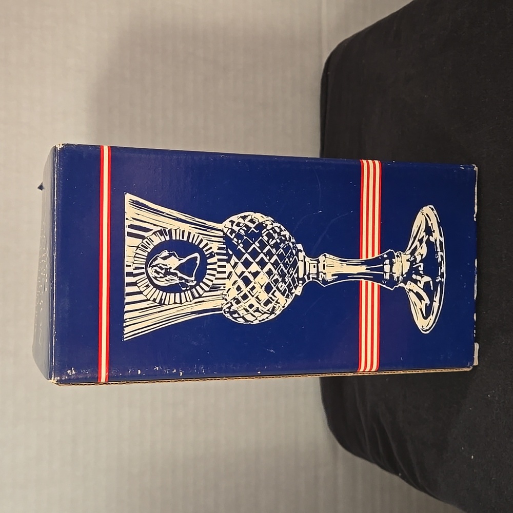 AVON George Washington Goblet FOSTORIA Cobalt Blue Glass Perfumed Candle Holder